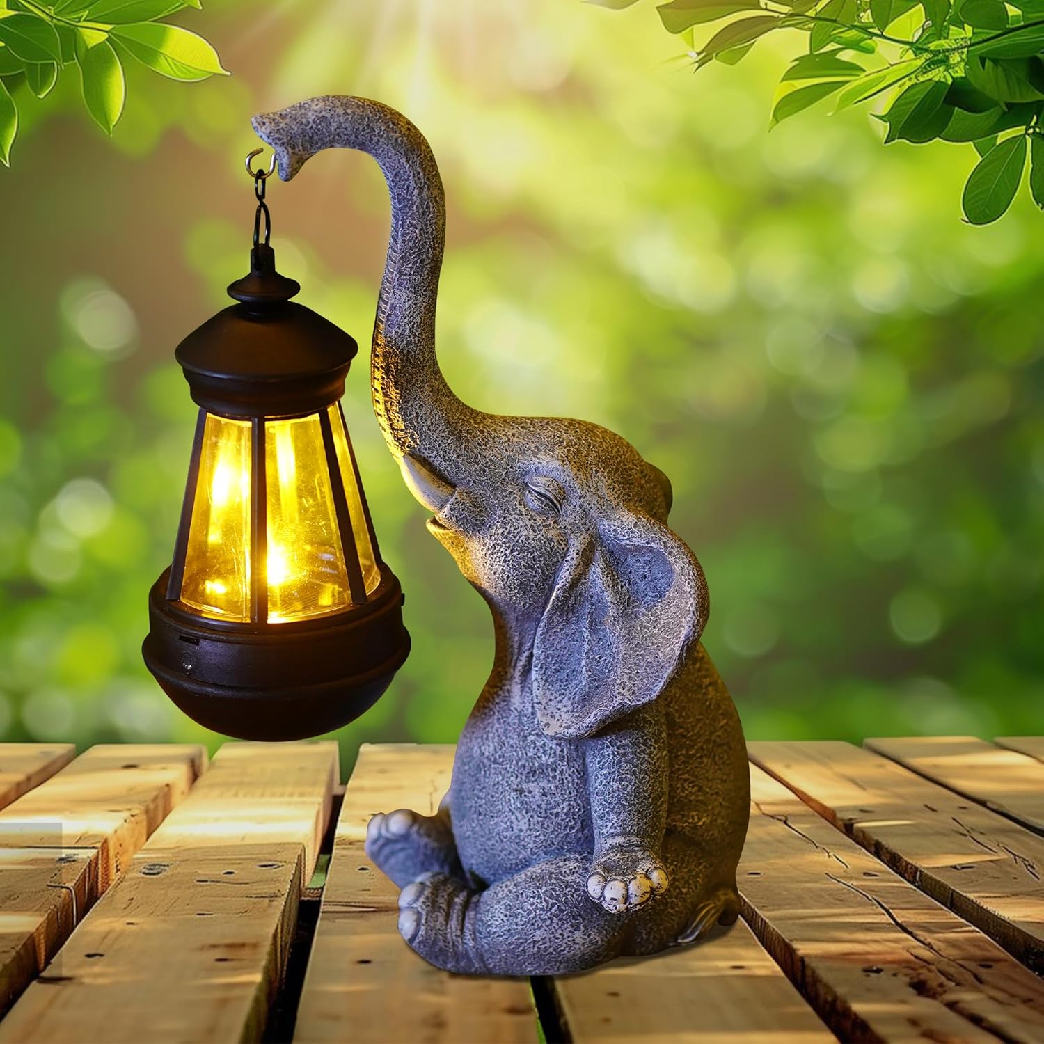 Outdoor Lighting Traditional - 1 Buah Patung Gajah Resin dengan