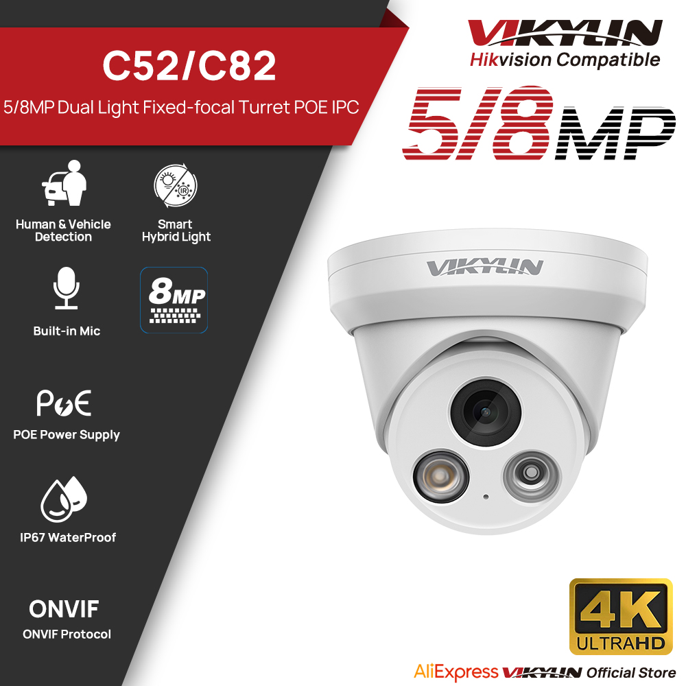 Outdoor Lighting Under Roof - VIKYLIN Kamera IP 5/8MP 4K Lampu