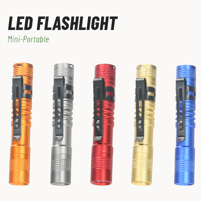 Outdoor Lighting Types - Senter LED Mini Portabel dengan Klip