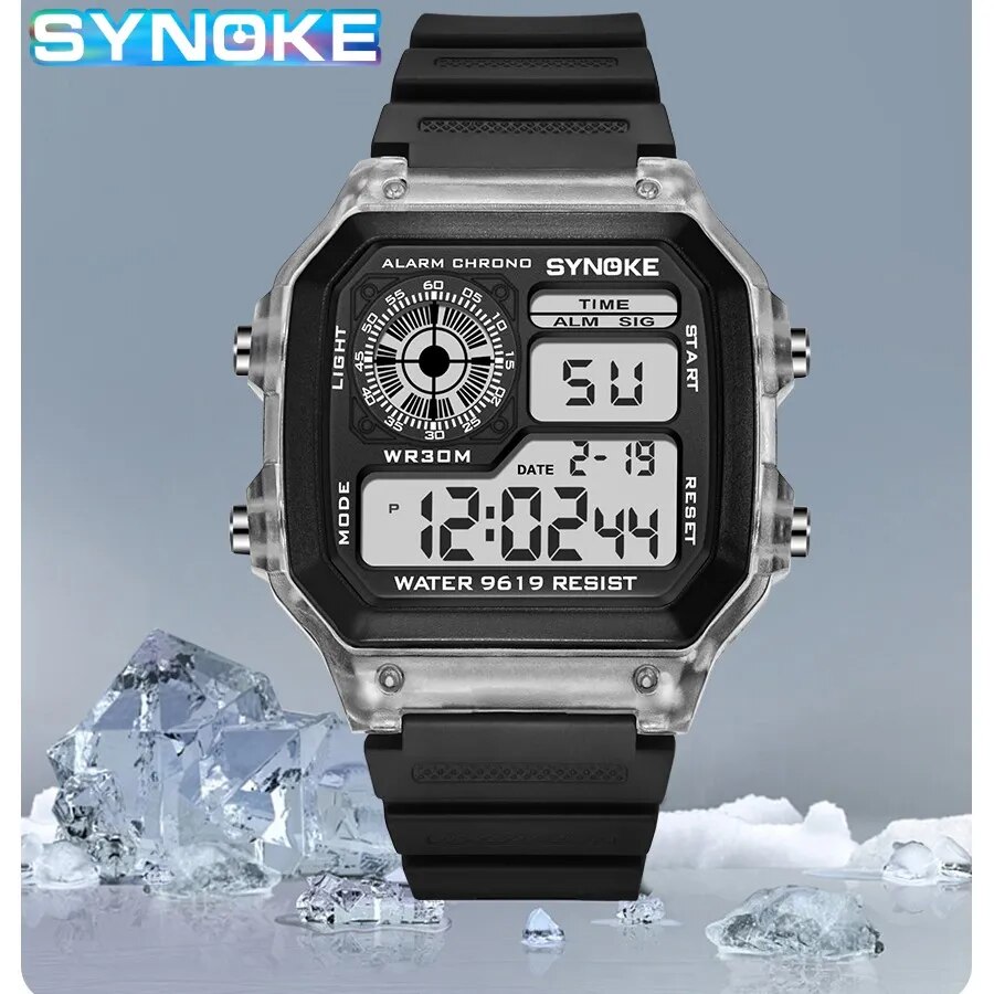Outdoor Lighting For Steps - SYNOKE jam tangan Digital pria, jam