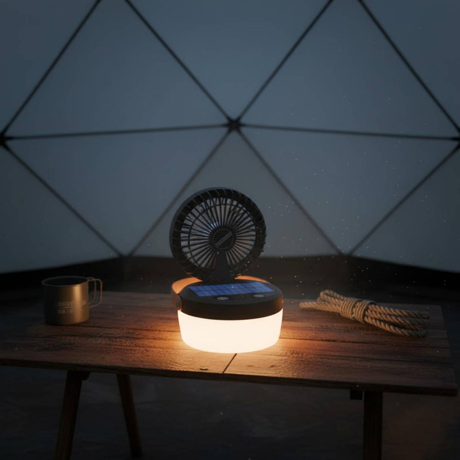 Solar Lantern Hanging - Lampu Kipas Tenaga Surya untuk Berkemah,