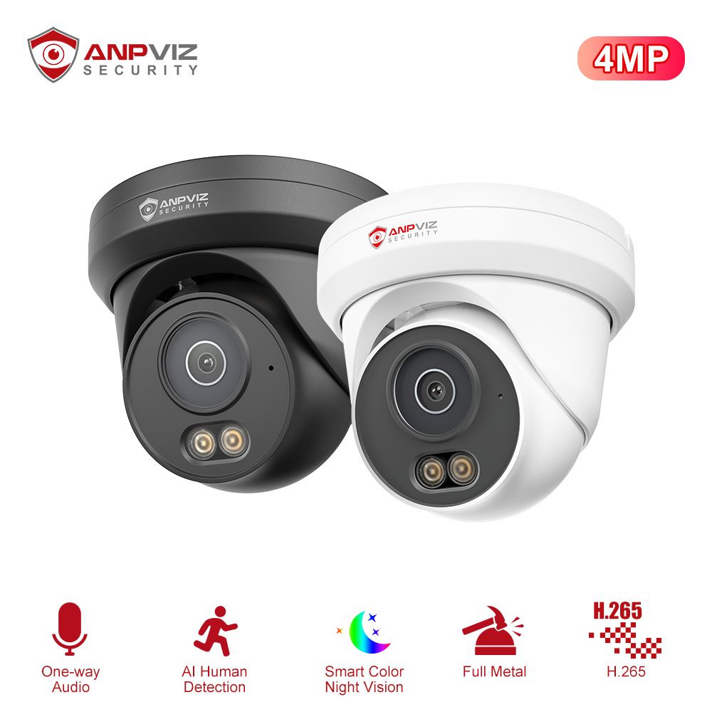 Outdoor Lighting Under Roof - Kamera Anpviz 4MP PoE Full Metal
