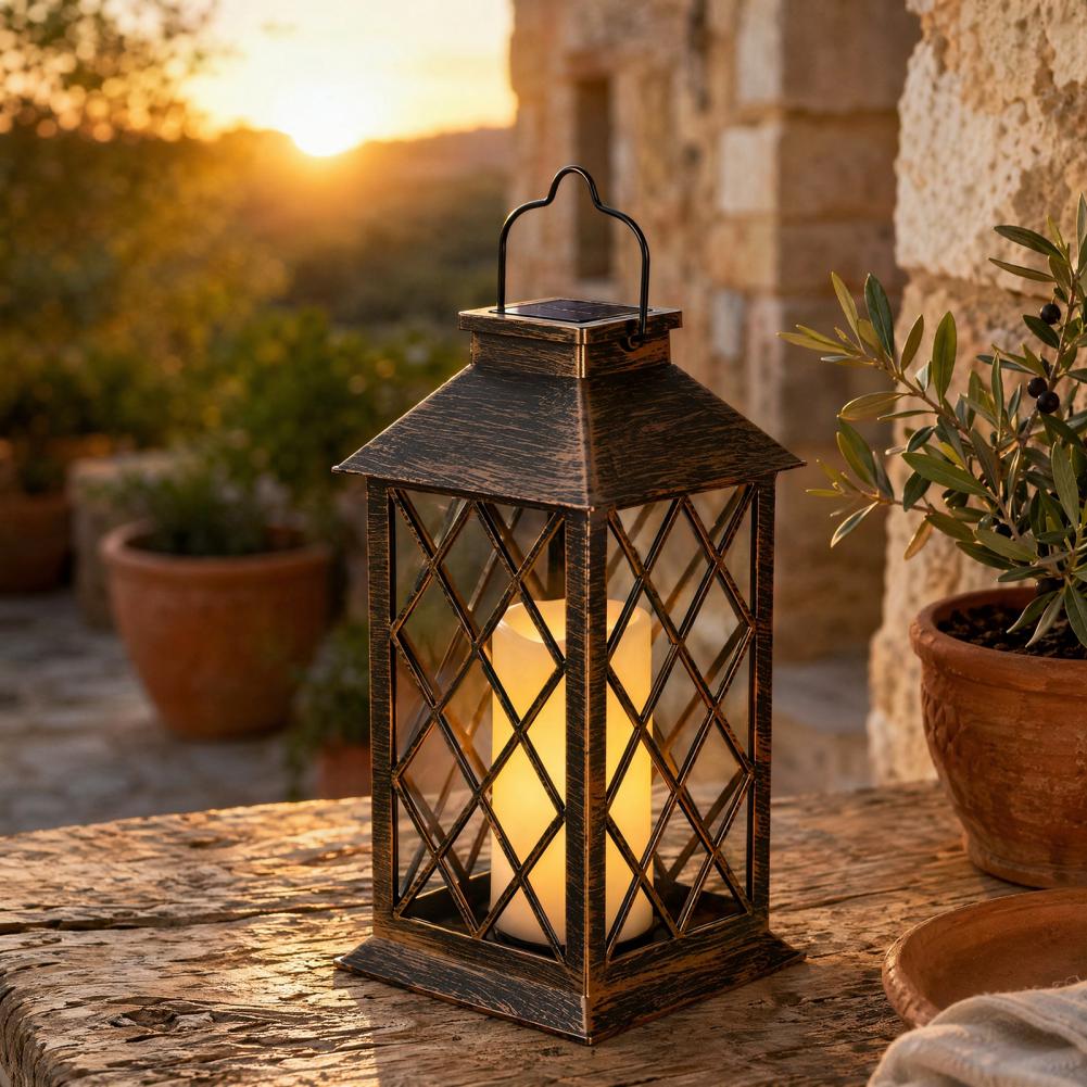 Solar Lantern Hanging - Lentera Surya Retro, Lentera Lilin Surya