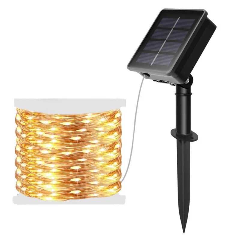 Outdoor Lighting Under Pergola - Lampu setrip kawat tembaga LED 100,