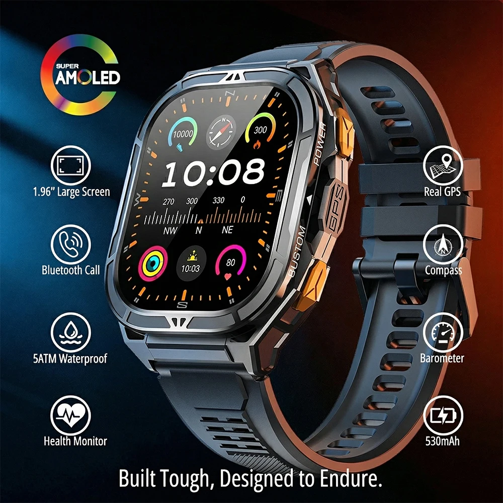 Outdoor Lighting For Steps - Jam Tangan Pintar AMOLED Mewah GPS