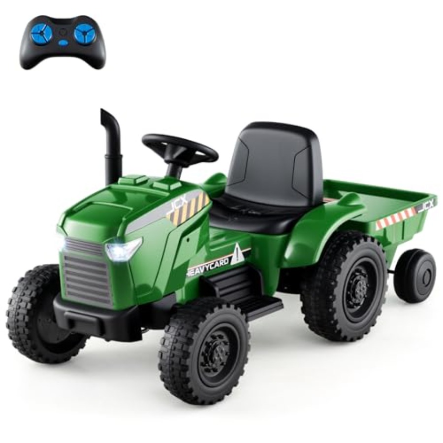Outdoor Lighting Remote Control - Traktor Mainan dengan Trailer untuk Bermain