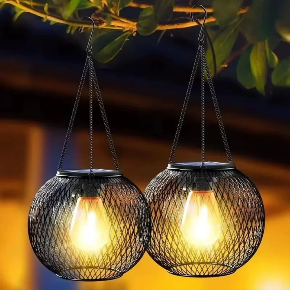 Outdoor Lighting Traditional - Lentera Surya Seni Besi untuk Luar
