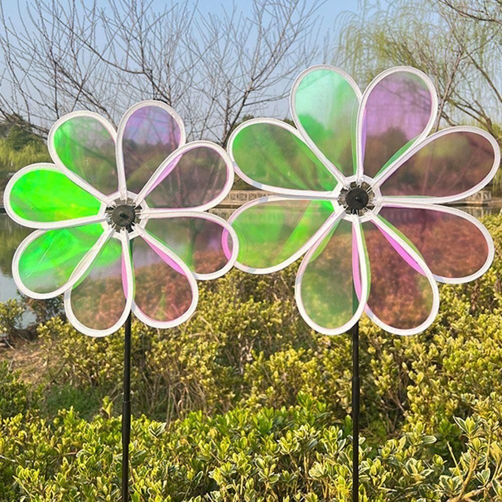 Color Changing Outdoor - 1 Buah Kincir Angin Delapan Daun