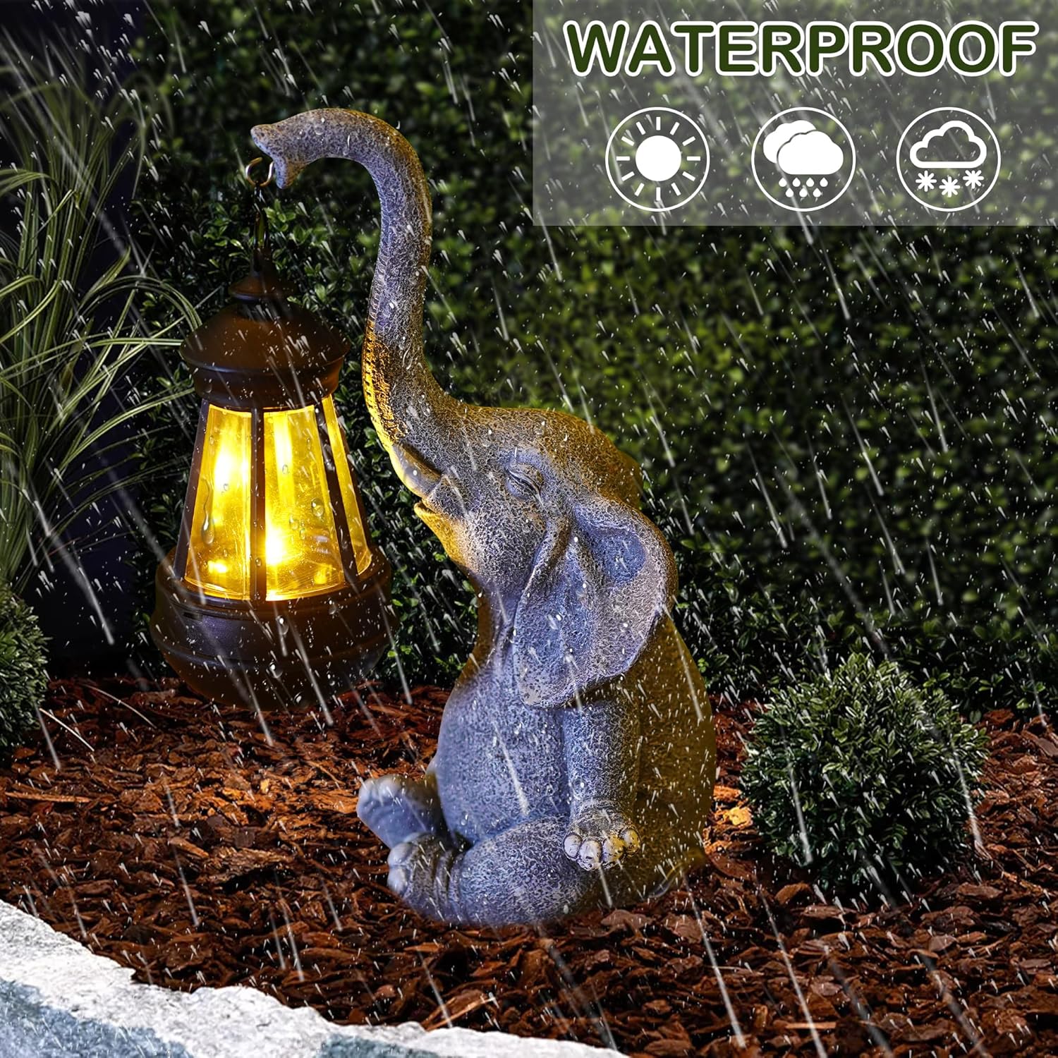 1 Buah Patung Gajah Resin deng - Outdoor Lighting Traditional ulasan dan harga