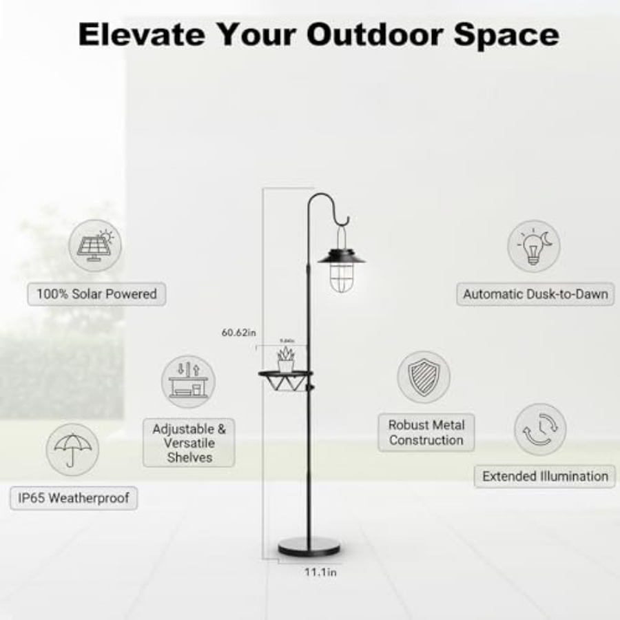 Lampu Lantai Tenaga Surya deng - Outdoor Lighting Hooks ulasan dan harga