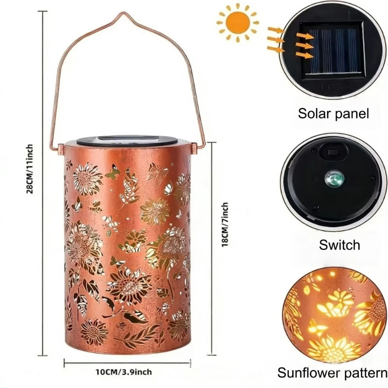 Lampu Proyeksi Gantung Logam T - Solar Lantern Hanging ulasan dan harga