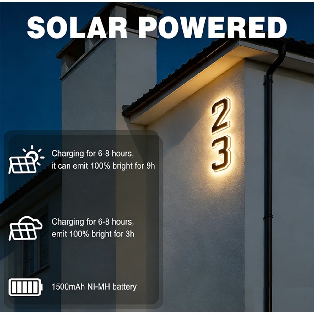 Lampu Nomor Rumah LED Tanda Al - Outdoor Lighting Experts ulasan dan harga