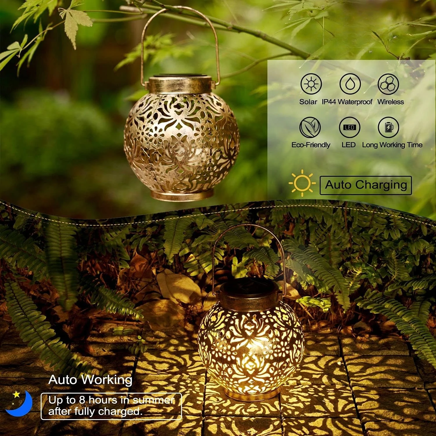 1-6 Buah Lampu LED Gantung Log - Solar Lantern Hanging ulasan dan harga