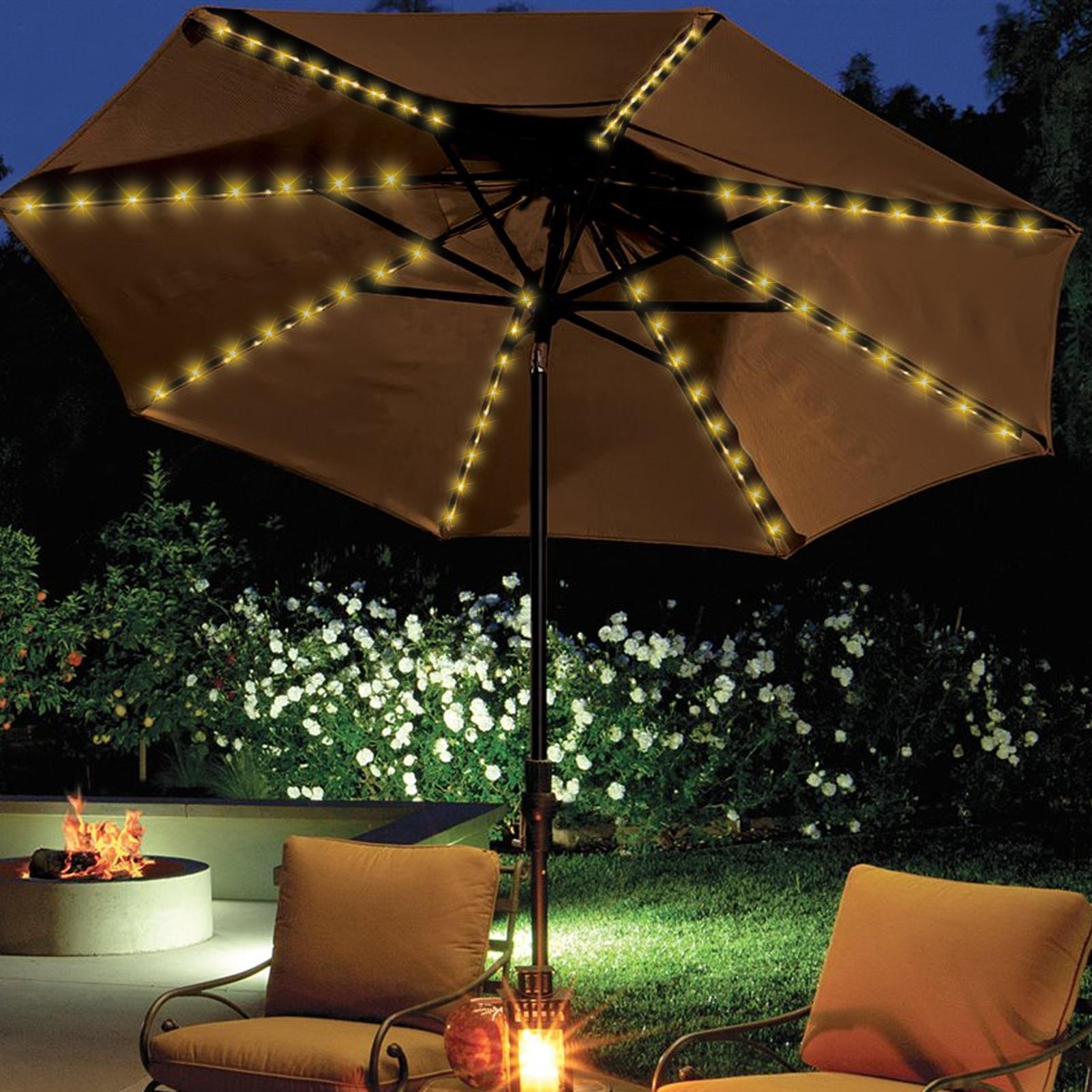 Lampu Tali Payung Surya 104 LE - Outdoor Lighting Under Pergola ulasan dan harga
