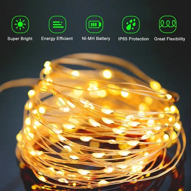 Lampu setrip kawat tembaga LED - Outdoor Lighting Under Pergola ulasan dan harga