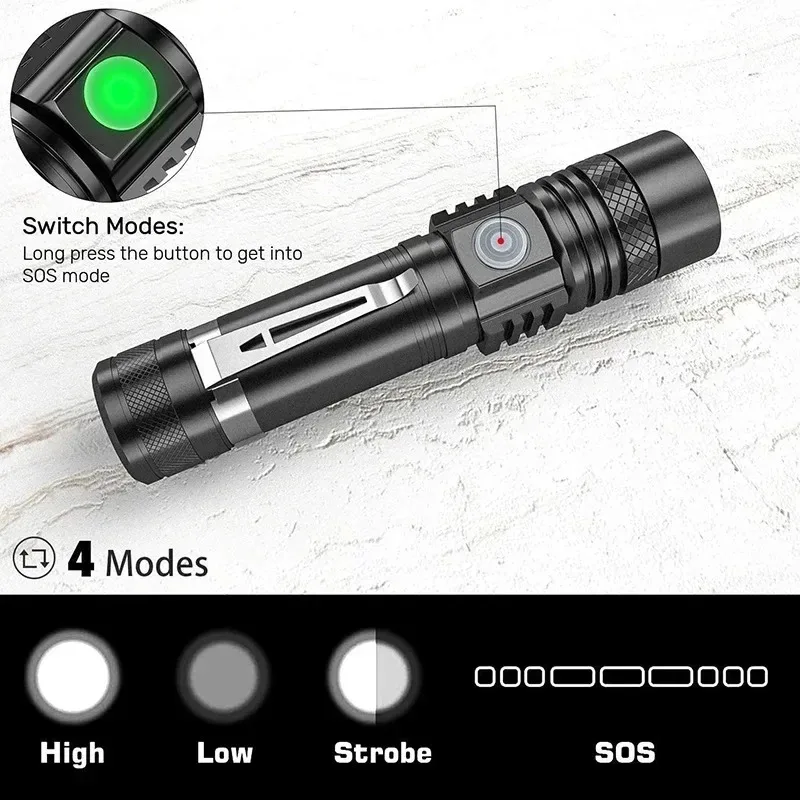 Senter LED T6 Isi Ulang, Sente - Outdoor Lighting For Home ulasan dan harga