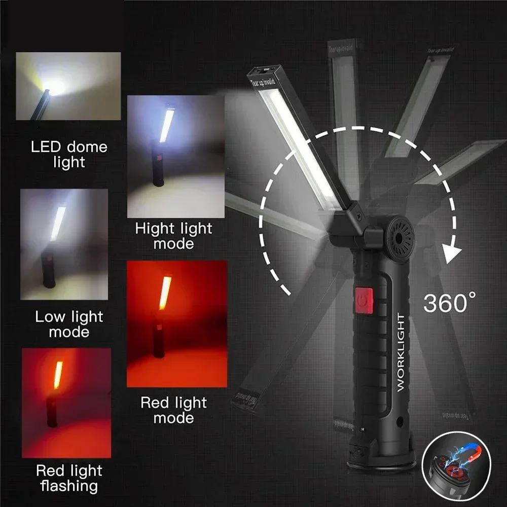 Lampu Inspeksi Senter LED COB  - Outdoor Lighting Hooks ulasan dan harga