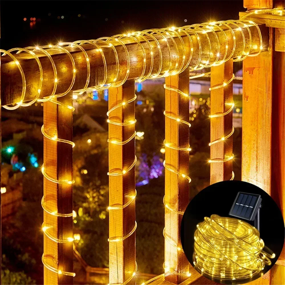 Lampu Tali Surya LED Biru PVC  - Outdoor Lighting Under Pergola ulasan dan harga