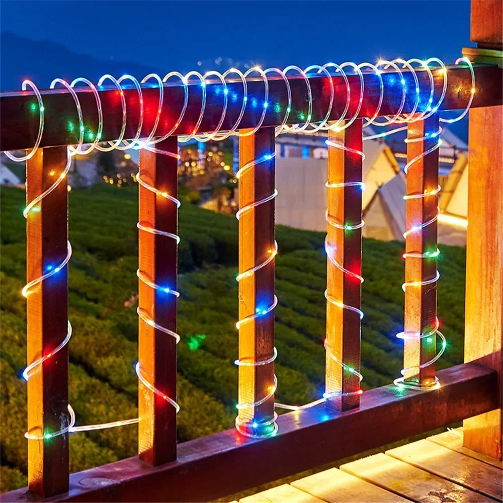 Lampu Tali Surya LED Biru PVC  - Outdoor Lighting Under Pergola ulasan dan harga