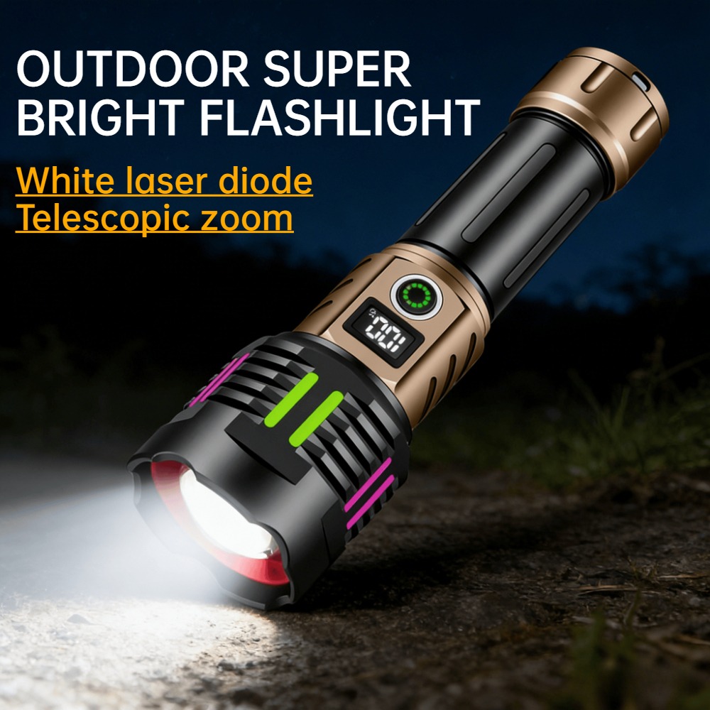 Senter LED Cahaya Putih Super  - Outdoor Lighting Types ulasan dan harga